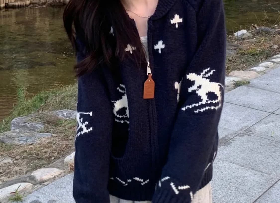 노르딕 니트 집업 상품이미지1