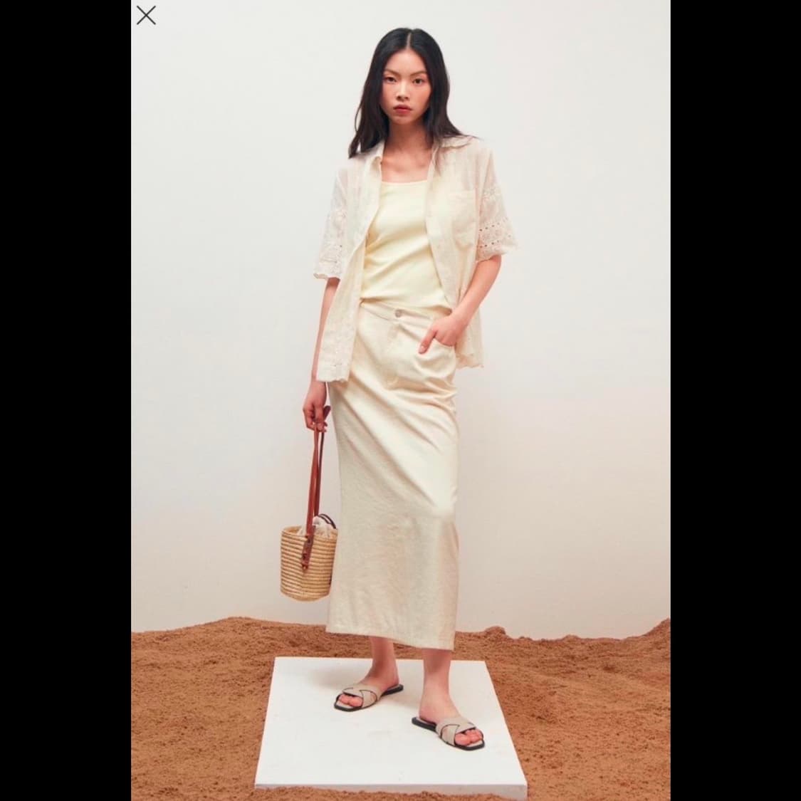 h&m 에이치앤엠 레이스 디테일 스트랩 탑 (새상품) 상품이미지7