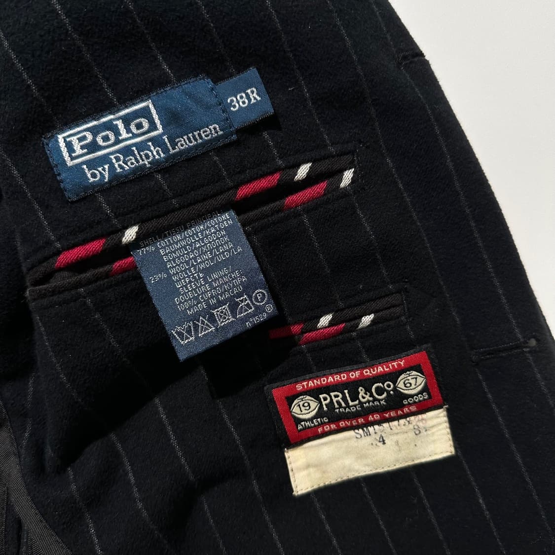 폴로 랄프로렌 스트라이프 싱글 3B 블레이저 자켓 블랙 상품이미지8