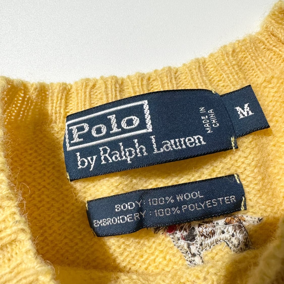 폴로 랄프로렌 도그 엠브로이디드 패턴 라운드 울 니트 상품이미지5