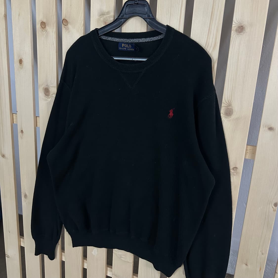 (L) 폴로 랄프로렌 블랙 라운드 니트 상품이미지2