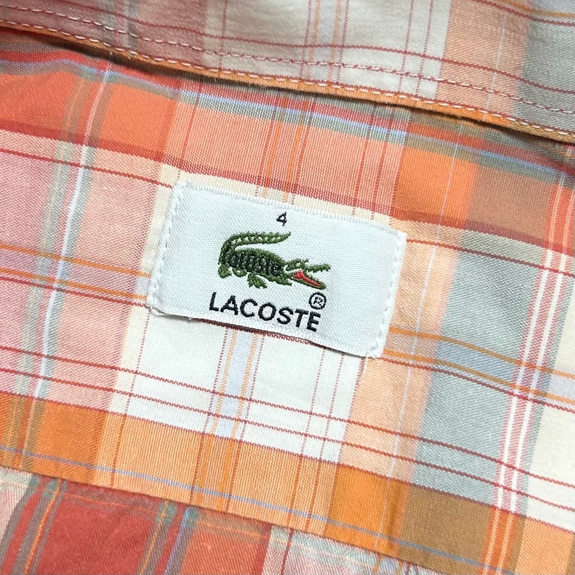 [L] Lacoste 라코스테 빈티지 코튼 체크셔츠 상품이미지5