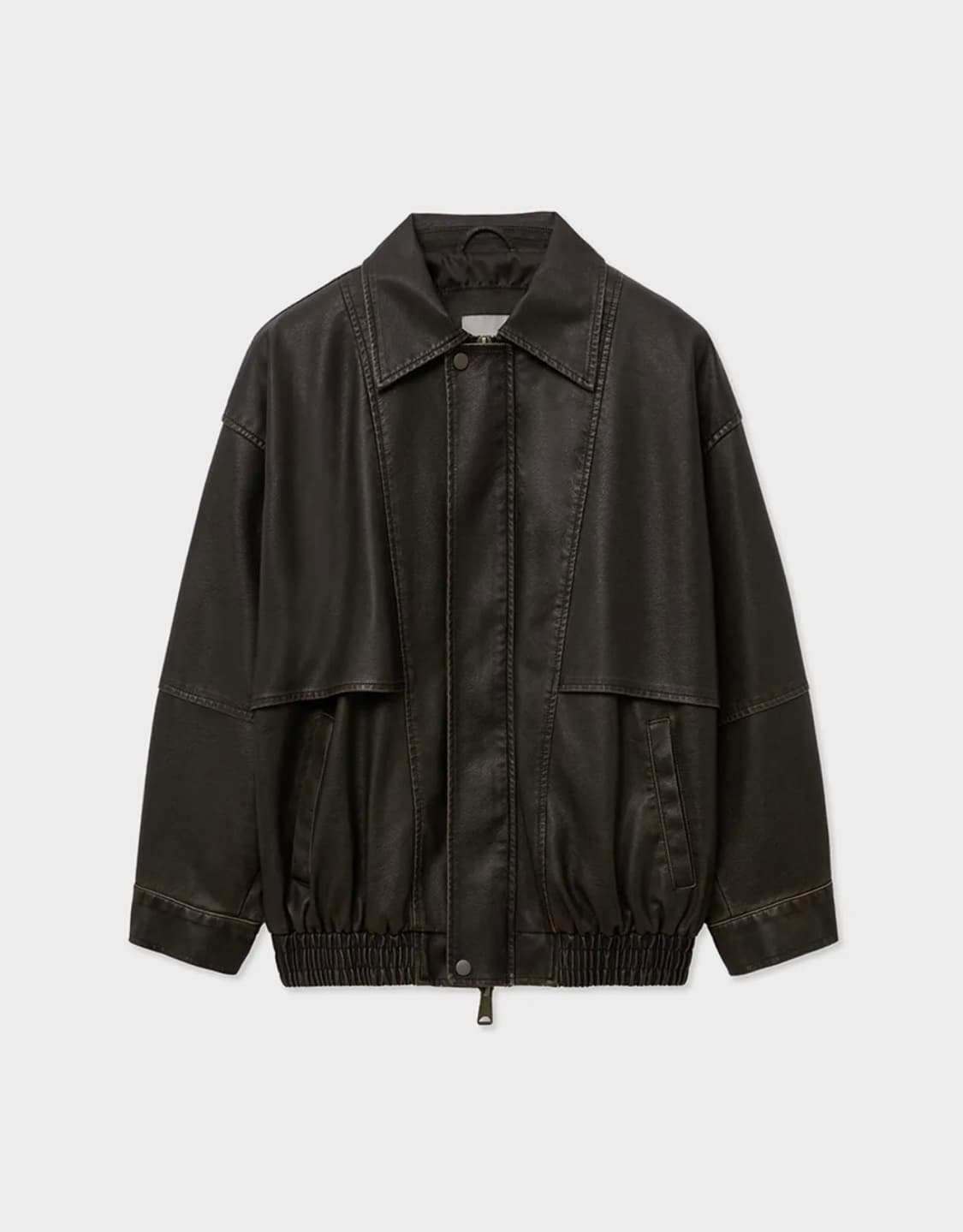 레이디 볼륨  VINTAGE COATING LEATHER JACKET 상품이미지2