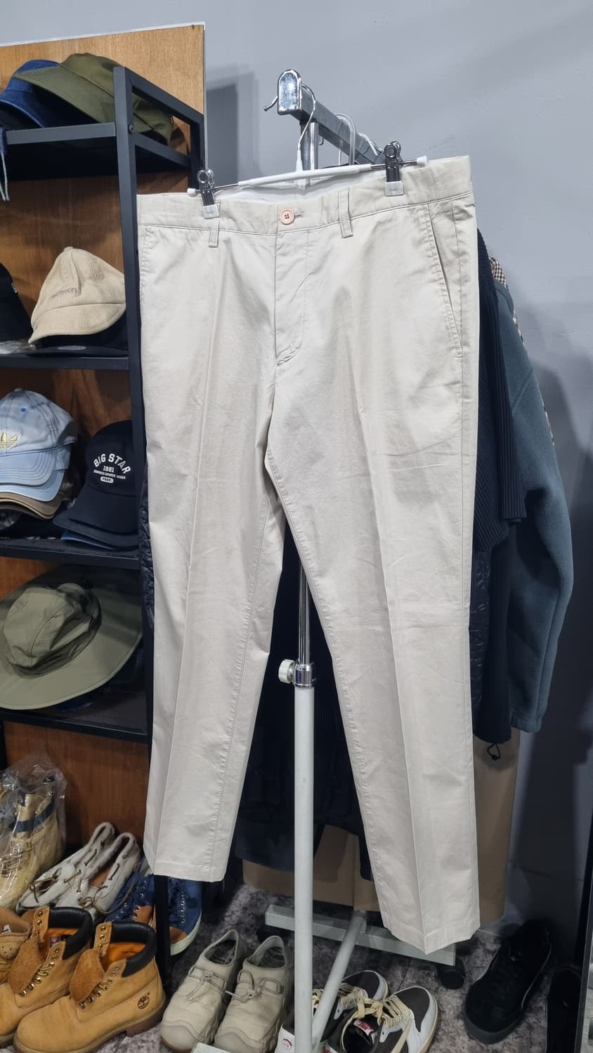 빈폴(BEAN POLE) 베이지색 코튼팬츠 허리34 상태A급 상품이미지1
