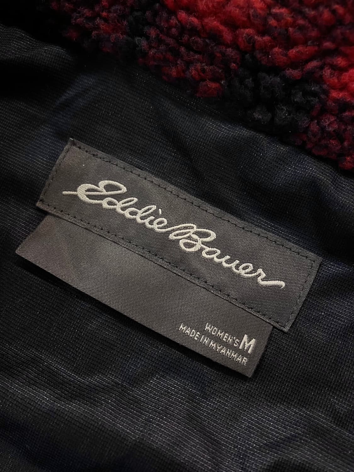 에디바우어 타탄 체크 플리스 자켓 레드 M  #csz3451 상품이미지5