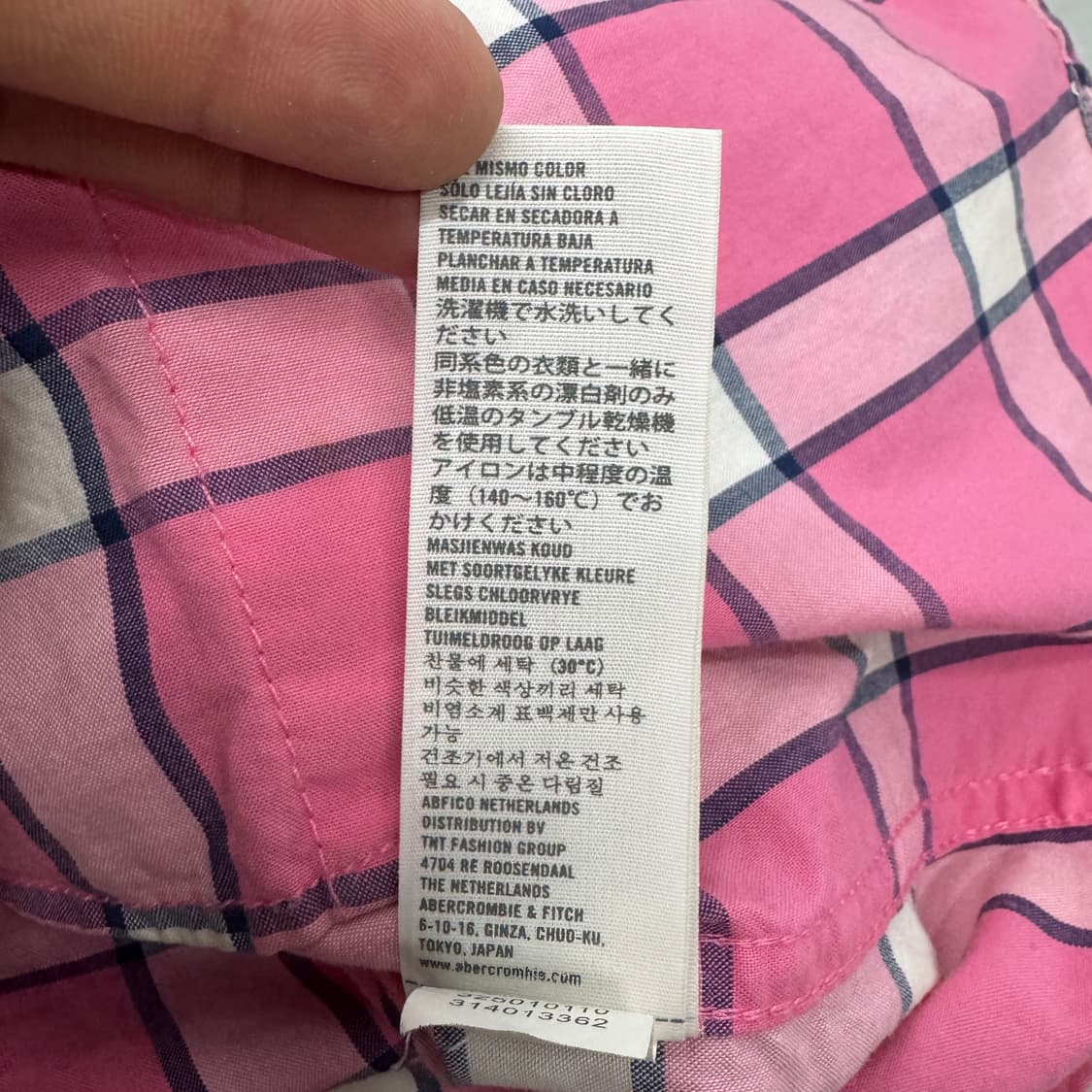 홀리스터 Y2K 핑크 체크 셔츠 상품이미지8