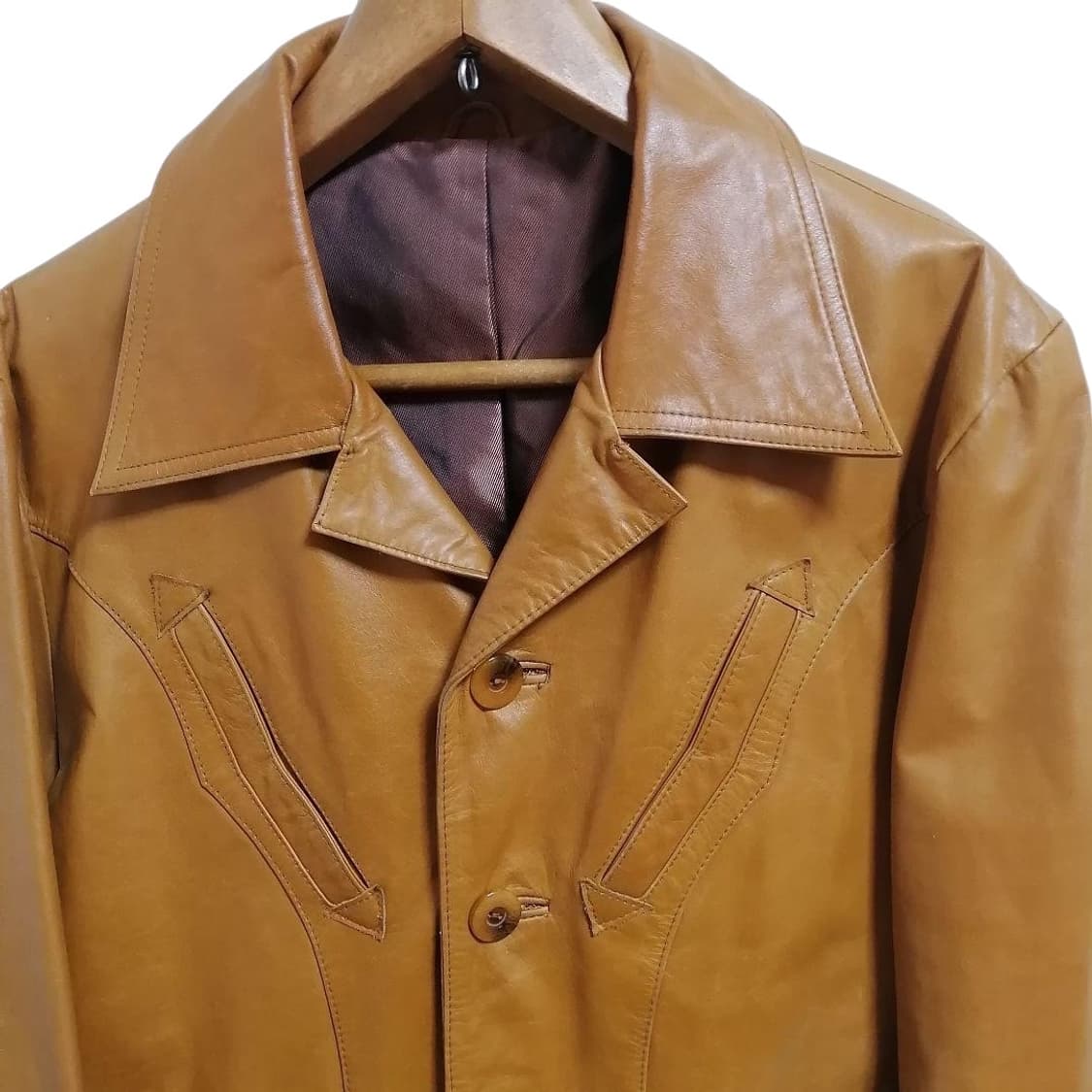 70s 카우 레더 웨스턴 자켓 상품이미지3