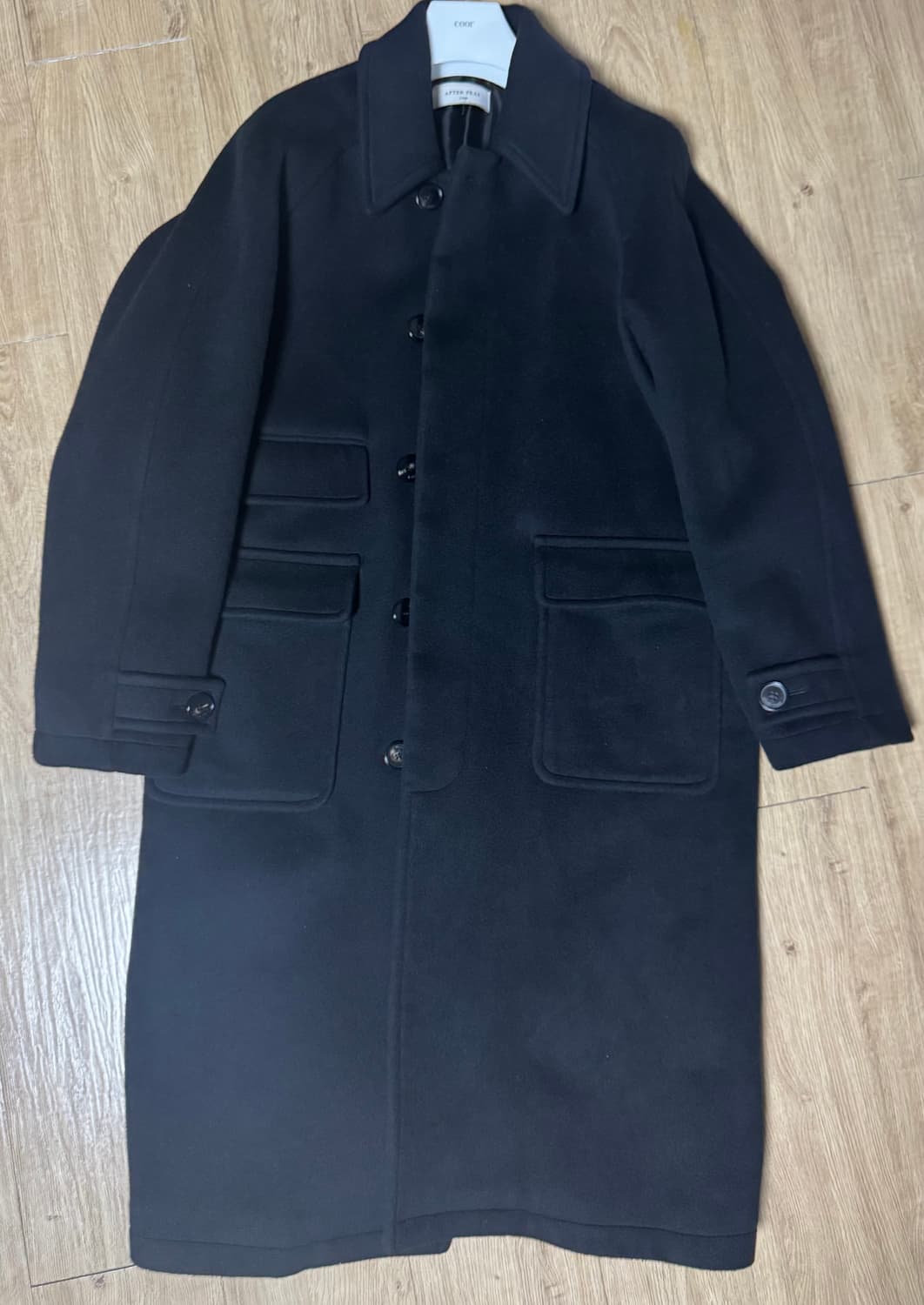 애프터프레이 캐시미어 발마칸 코트 블랙 L 상품이미지3