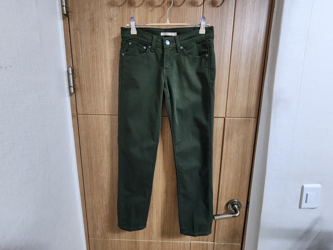 (24)여성 리바이스 미드 라이즈 보이프랜드핏 데님 팬츠 카키 상품이미지1