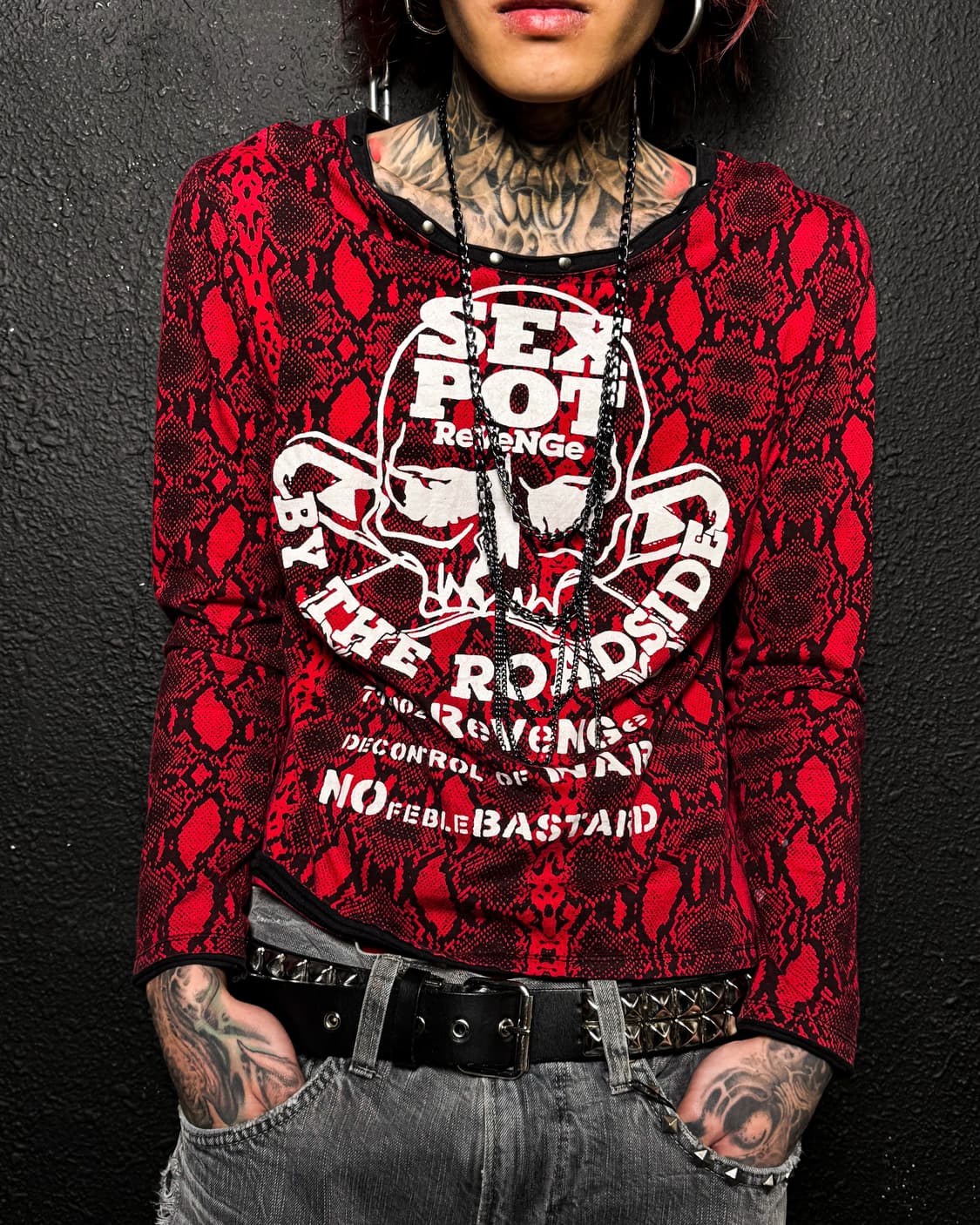 SEX POT ReVeNGe – Snake Pattern Skull Lo 상품이미지3