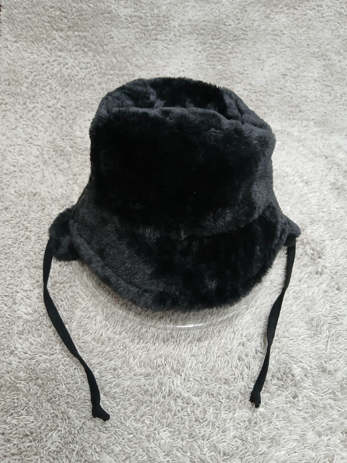 풀란미아 Fur 귀돌이털모자 블랙 버킷햇 새제품 상품이미지1