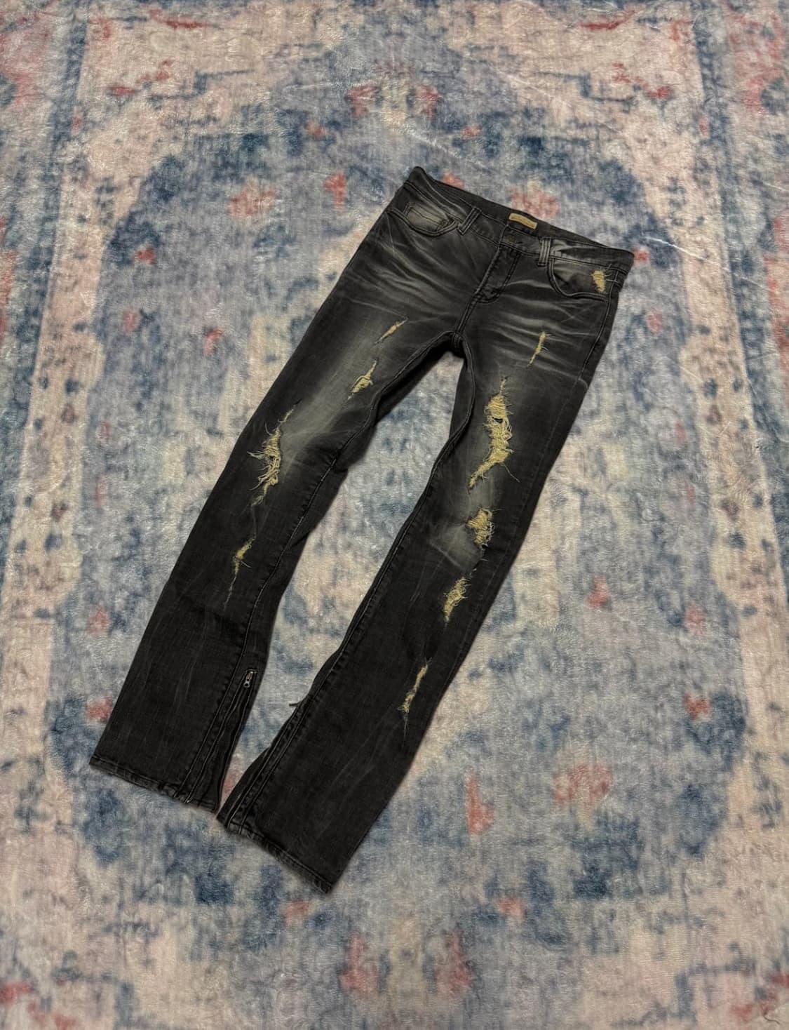 Goa OOs archive damage zipper flare deni 상품이미지1