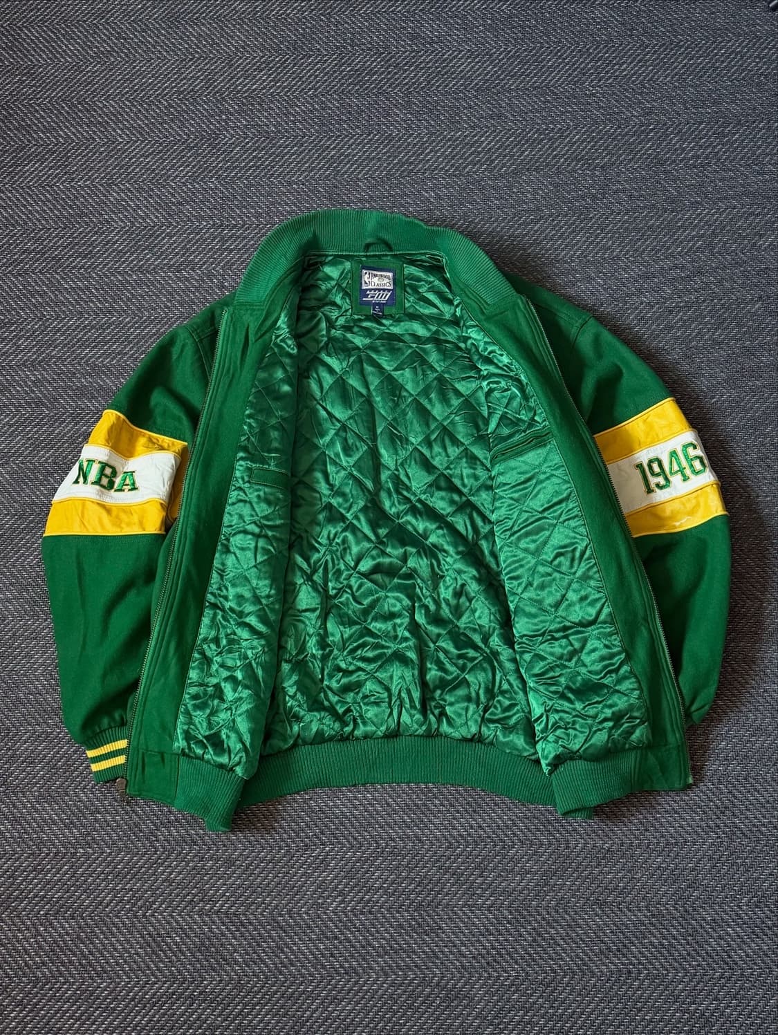 90s 하드우드 클래식 NBA 보스턴 셀틱스 울 바시티 자켓 (110) 상품이미지7