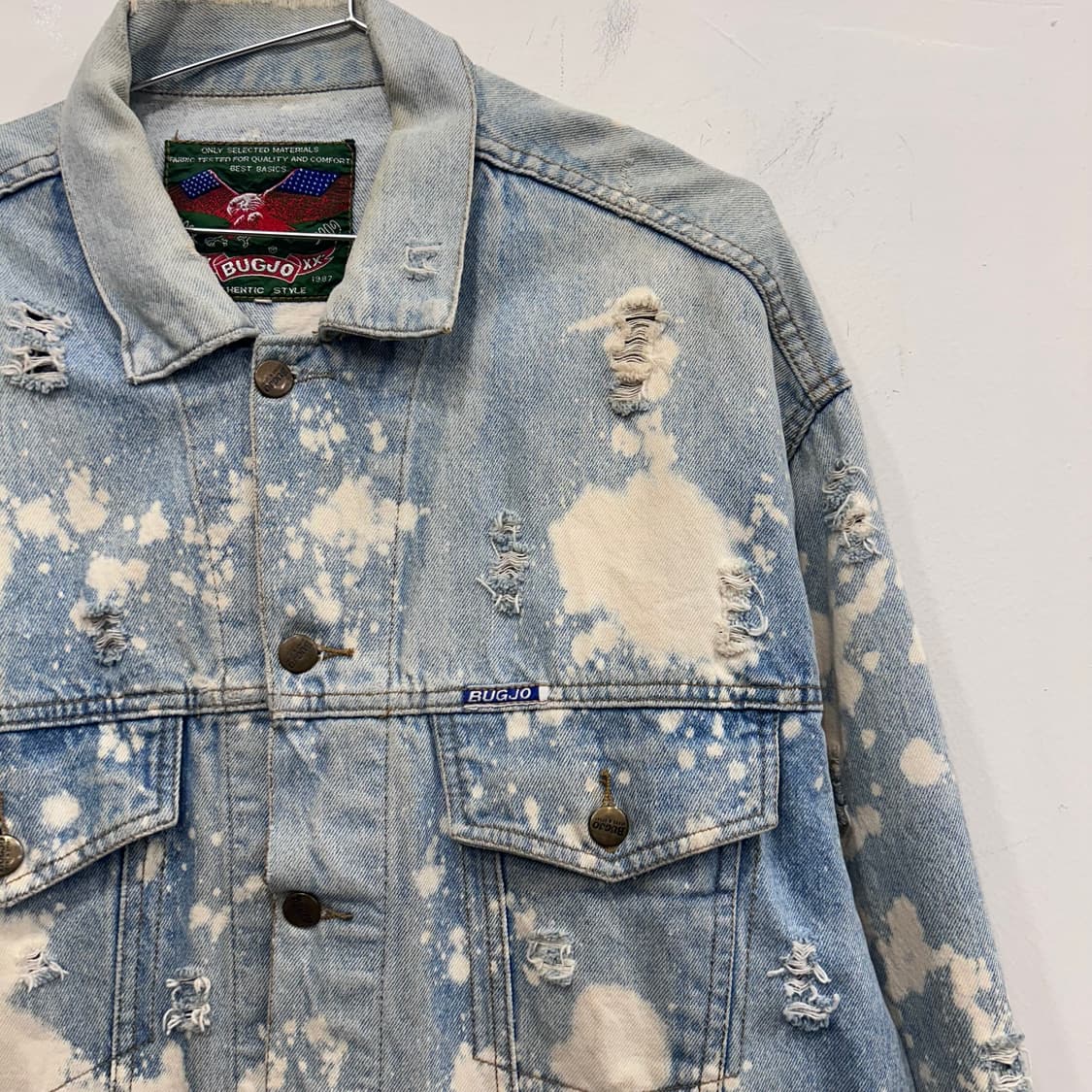 BUGJO 아메리칸빈티지 타이다이 데미지 데님자켓 상품이미지1