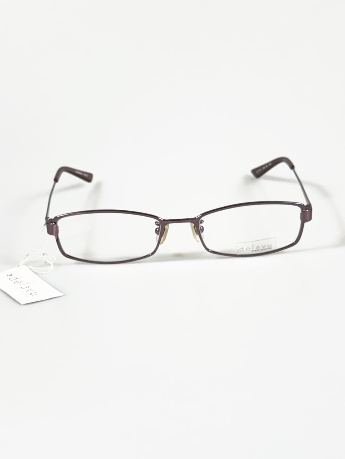 DEJAVU 슬림 스퀘어 퍼플 메탈 프레임 빈티지 안경 상품이미지2