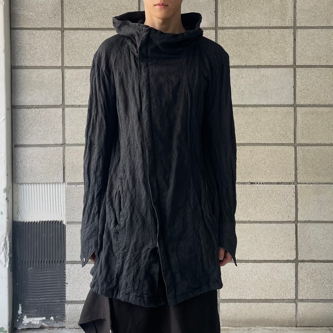 Schlüssel 비대칭 축융 집업 코트 상품이미지1