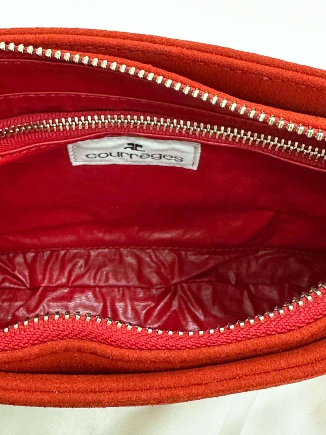 courreges / 꾸레쥬 레드 스웨이드 미니 숄더백  상품이미지8