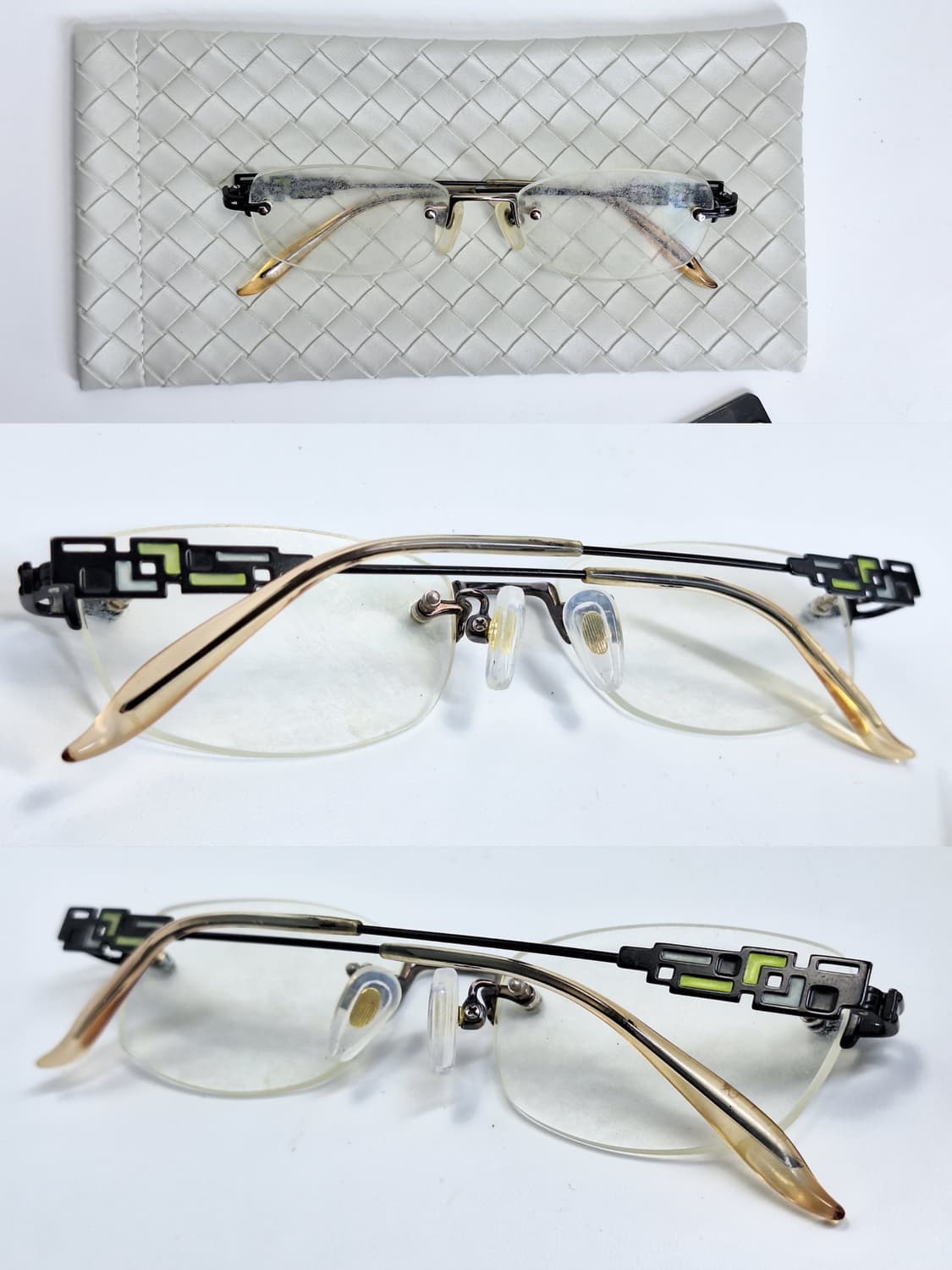 일본 빈티지 실버 무테 안경 클래식 미니멀 안경테 아이웨어 수입 깔끔한  상품이미지3