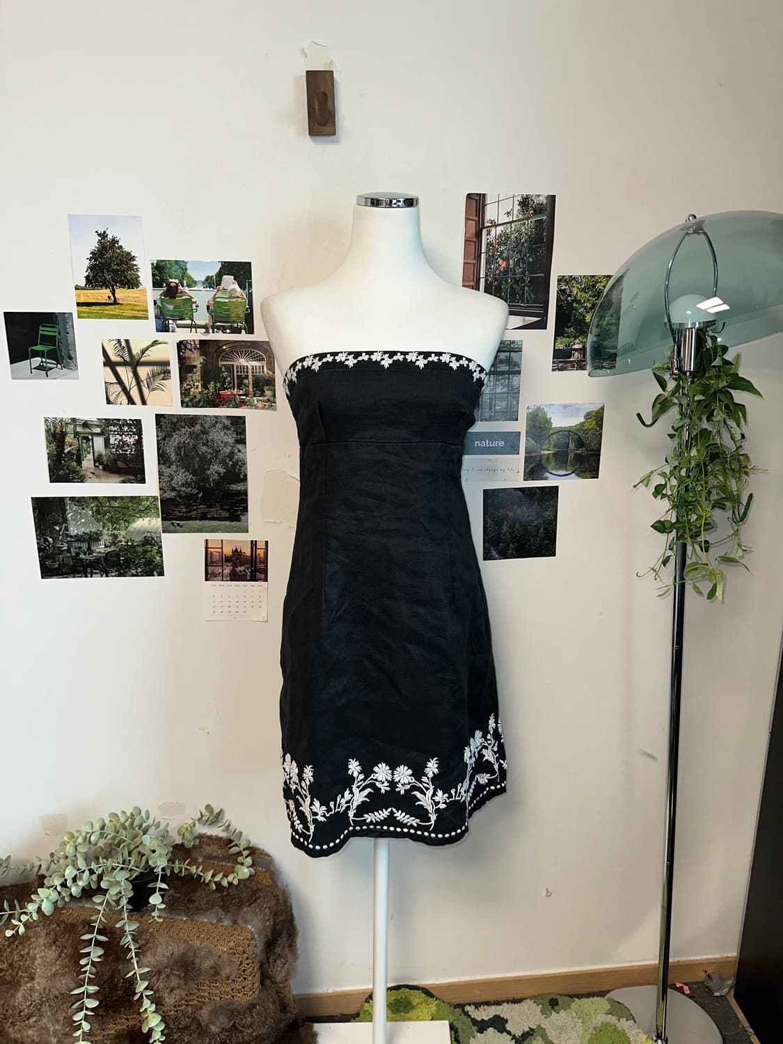 Black oriental floral top ops 상품이미지2