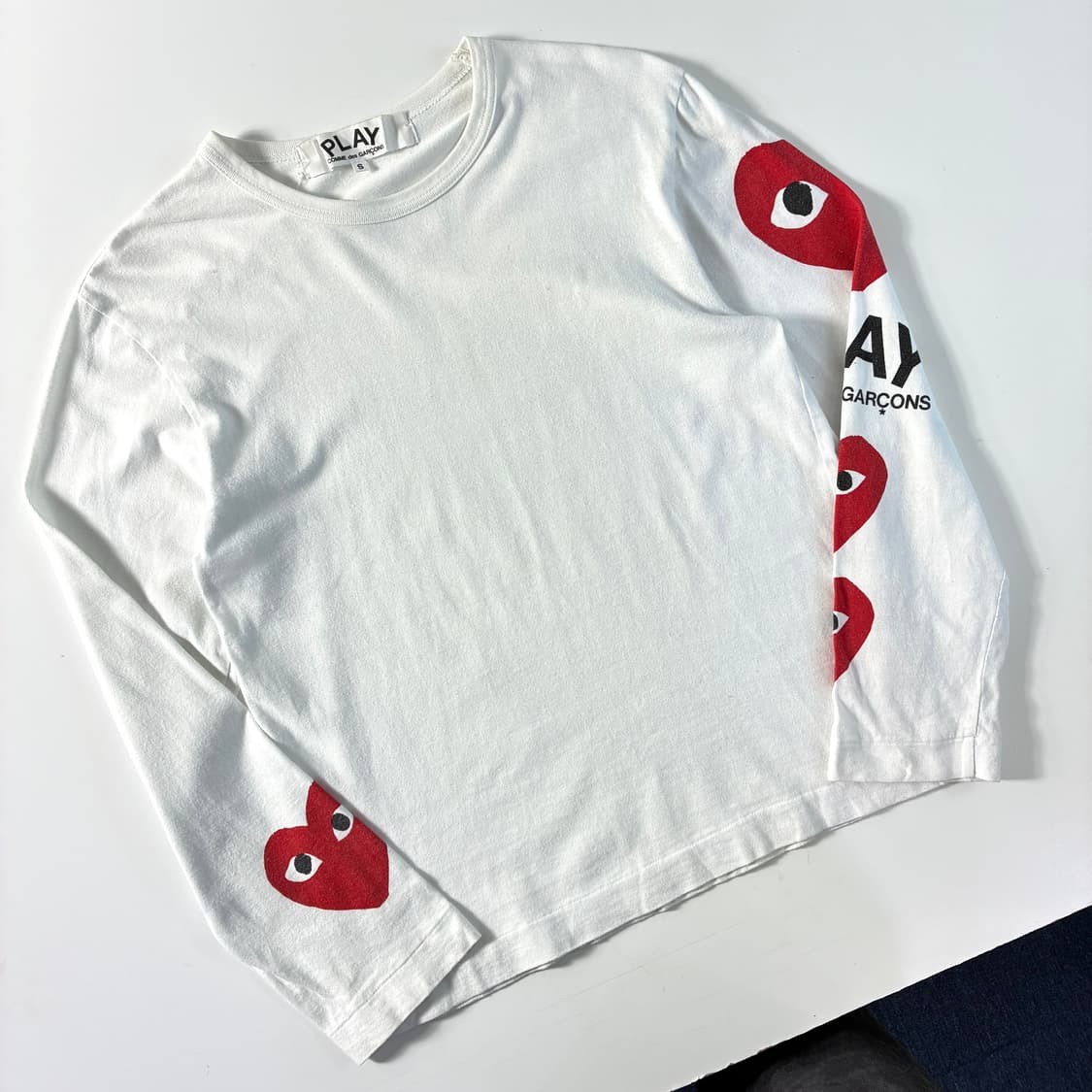 Comme des garsons  꼼데가르송 하트 롱슬리브 티셔츠 상품이미지2