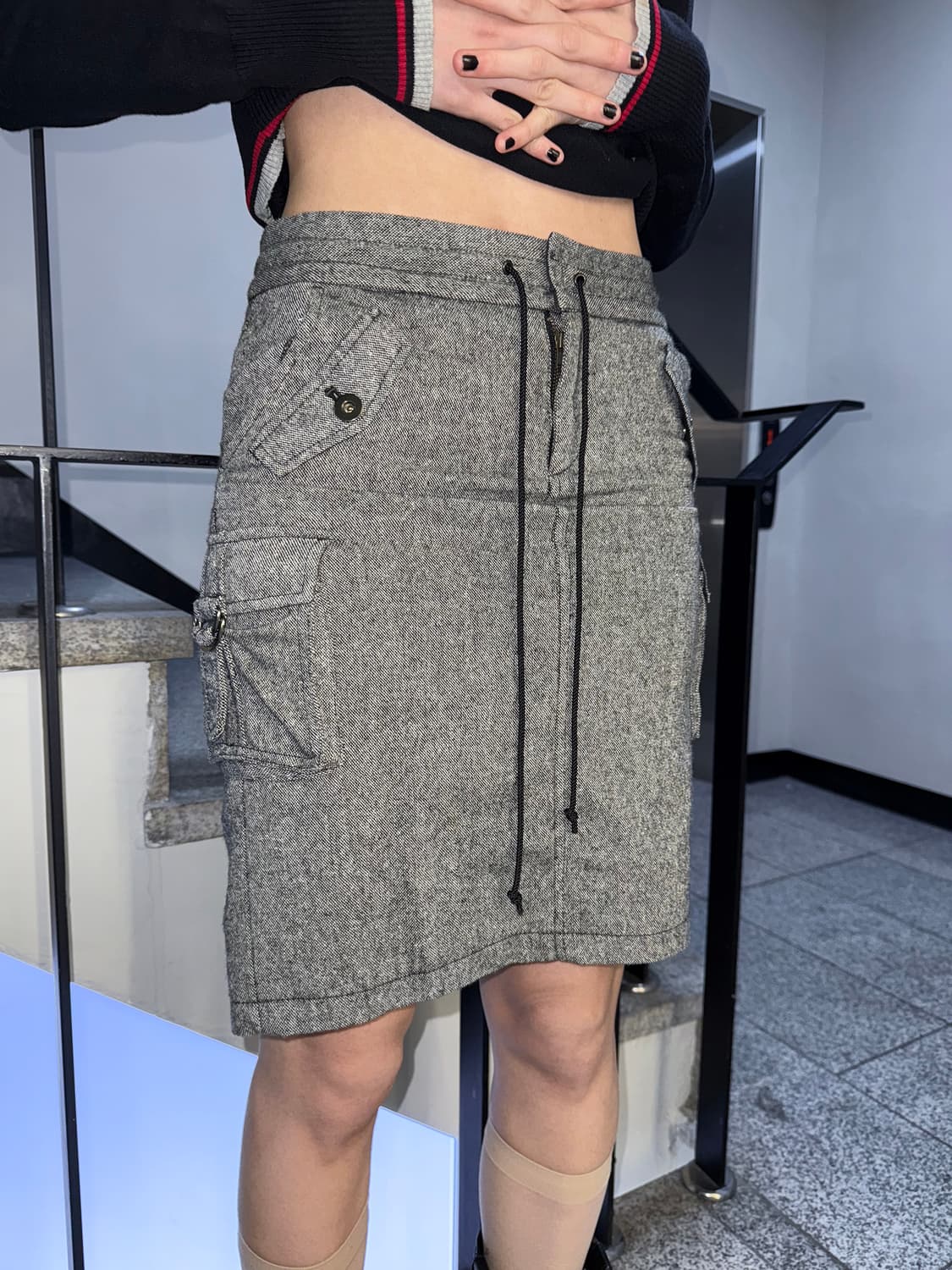 harringbone cargo skirt 상품이미지5