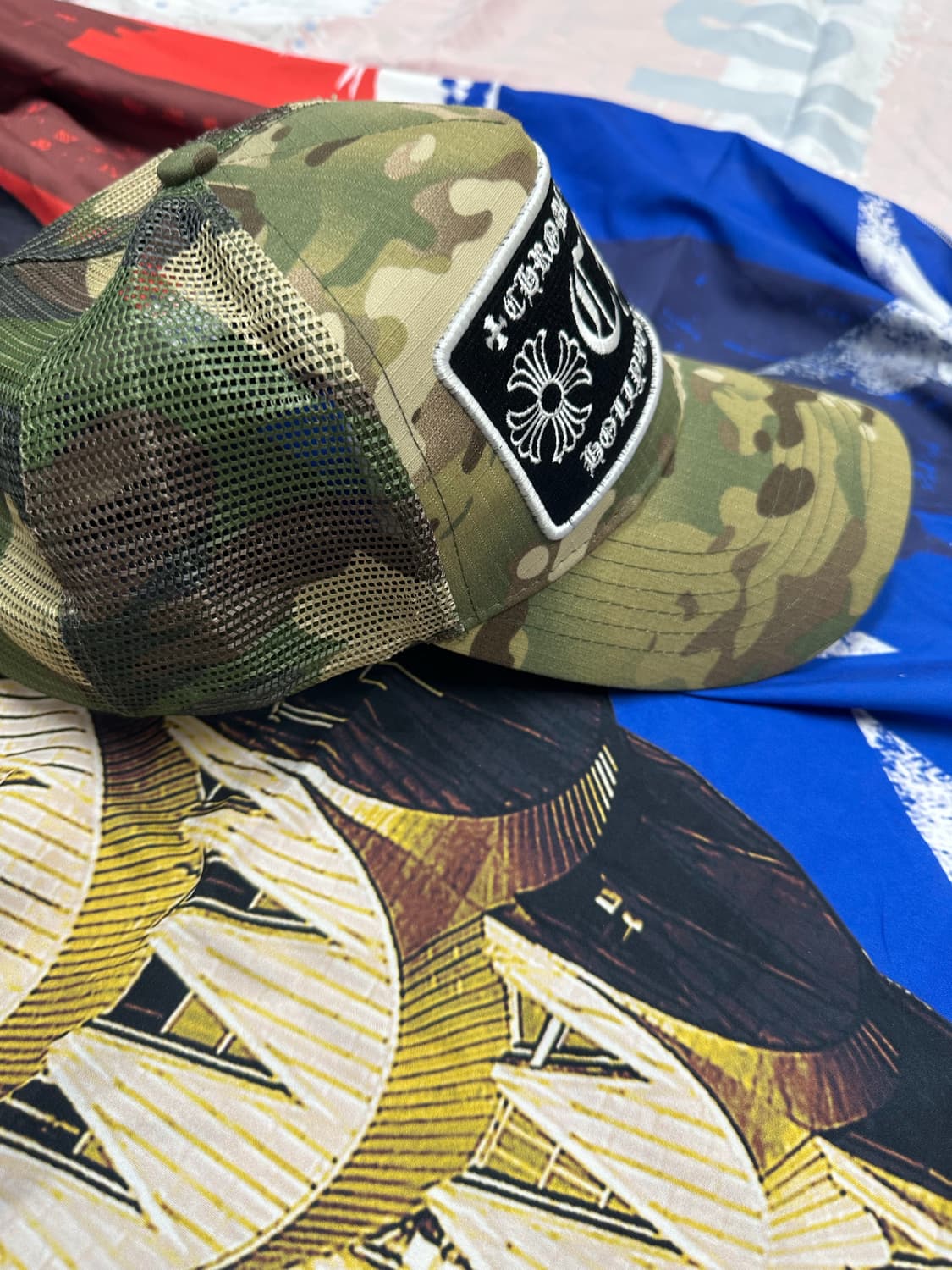 s급 빈티지 크롬하츠st 오버핏 카모대두볼캡 XL 상품이미지5