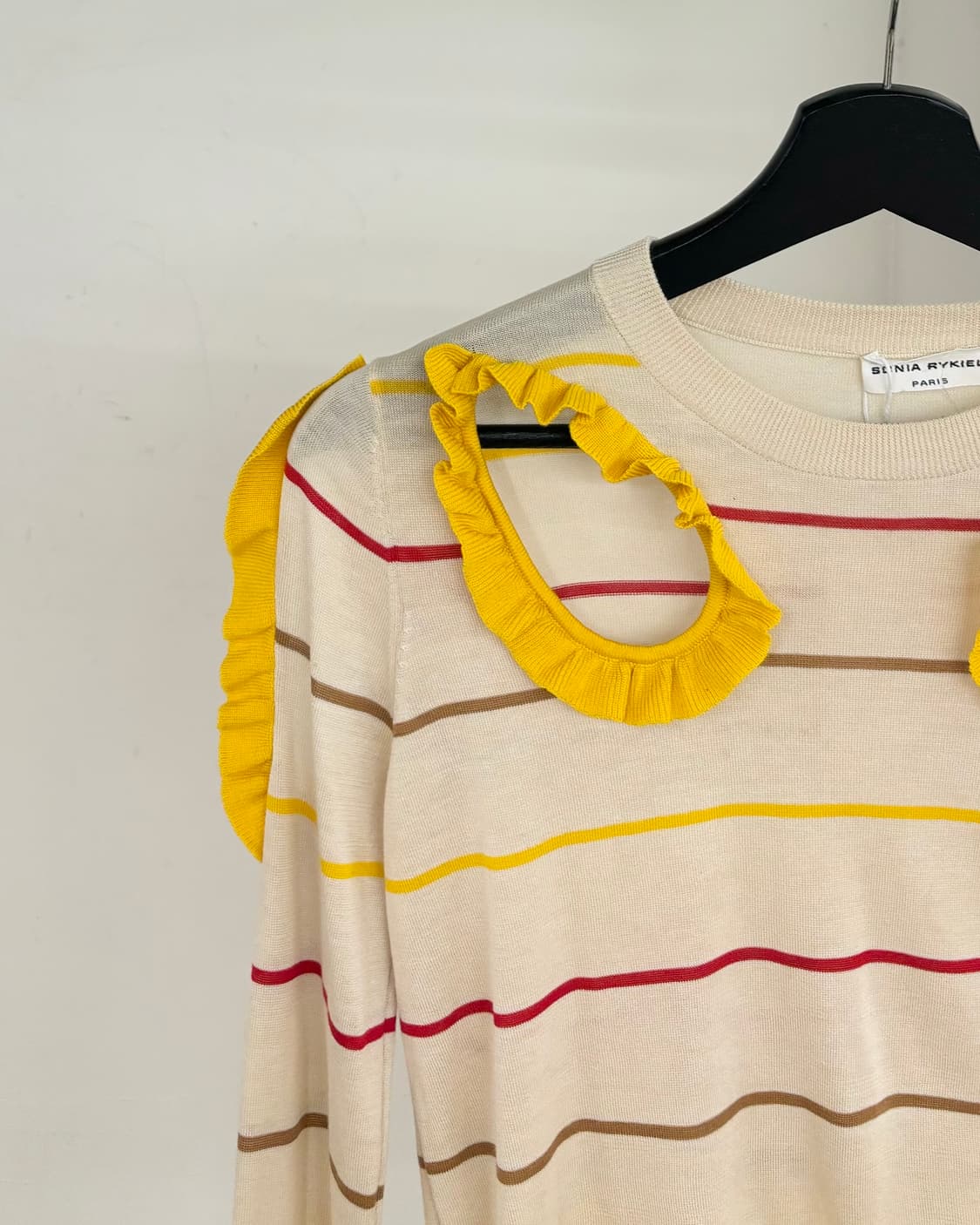 소니아 리키엘 혼방 스트라이프 프릴 가디건 상품이미지3