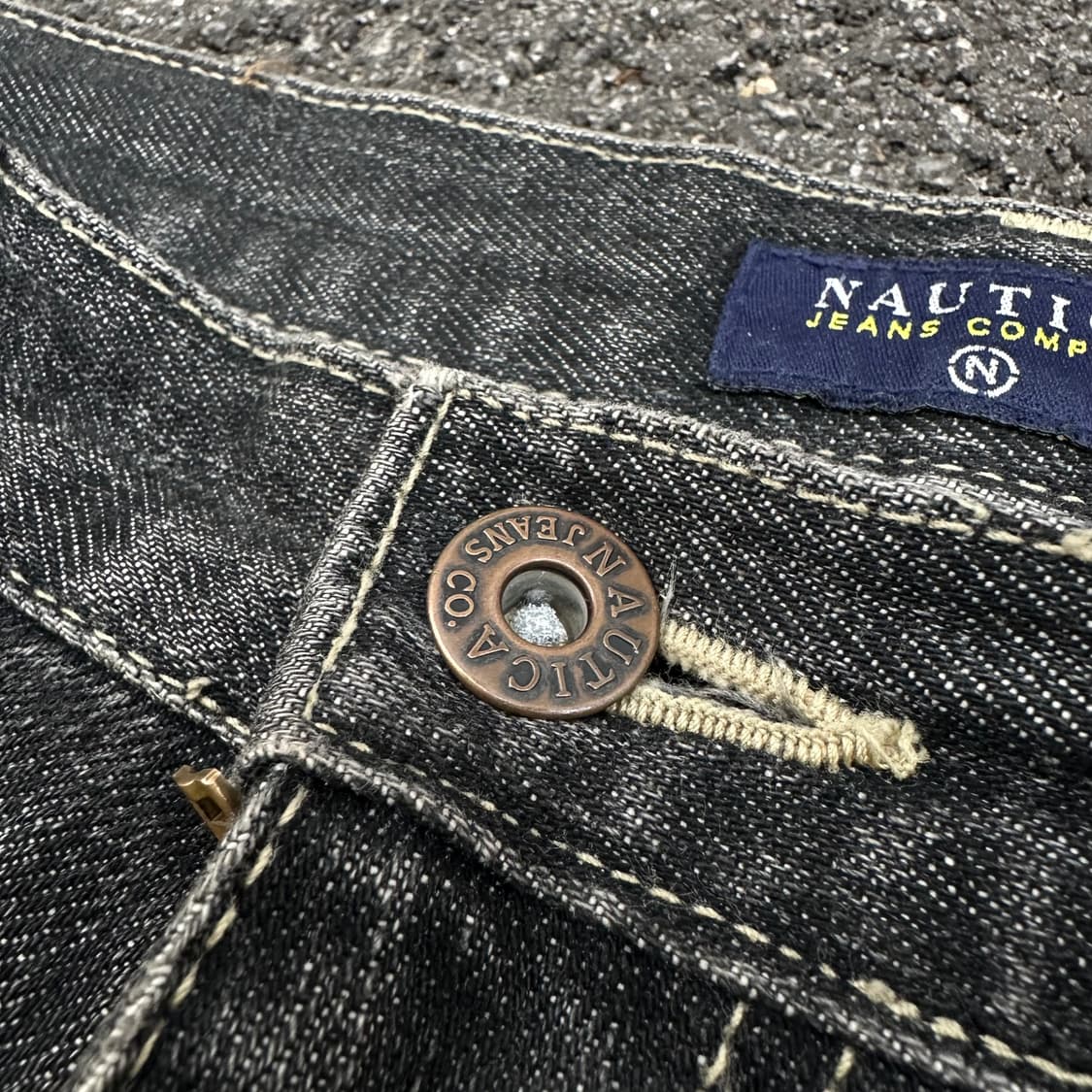 마지막에 코디샷 90s 노티카 더블니 흑청 와이드 데님 팬츠 힙합 바지 상품이미지7