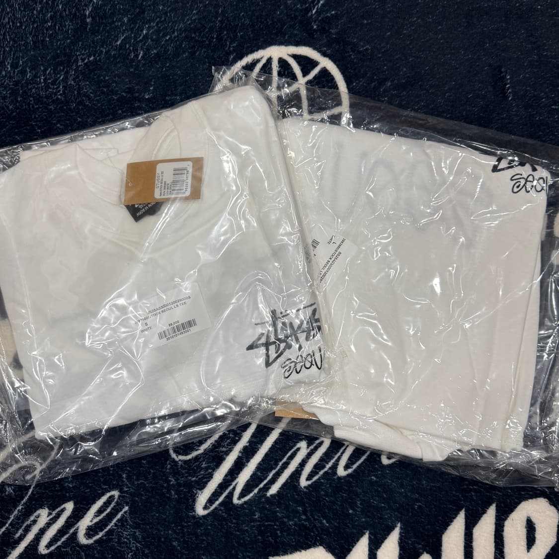 스투시 스탁 서울 티셔츠 화이트 SS25 S 새상품 상품이미지1