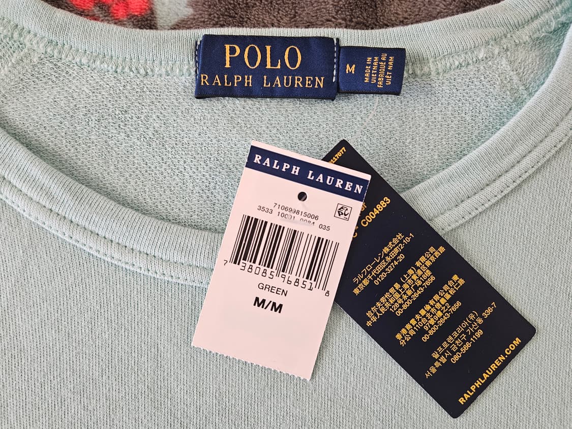 [해외M] 폴로 랄프 로렌 코튼 스파 테리 스웨트셔츠 민트 컬러 상품이미지9