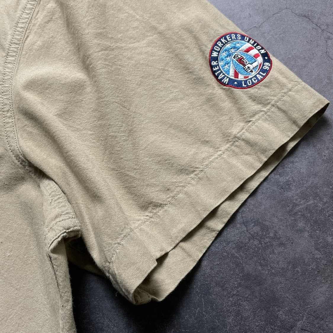 CARHARTT 칼하트 빈티지 베이지 코튼 워크 반팔 셔츠 A00793 상품이미지6