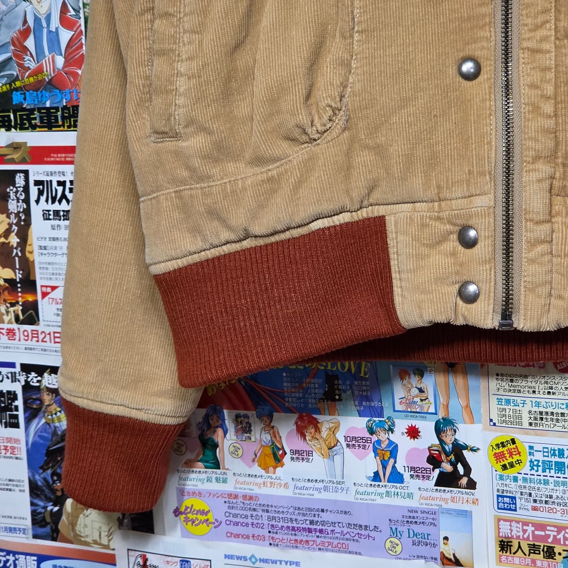 빈티지 베이지 코듀로이 패디드 자켓 상품이미지5