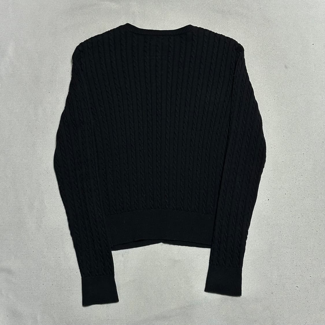 XL 폴로랄프로렌 여성용 블랙 케이블 가디건 상품이미지3