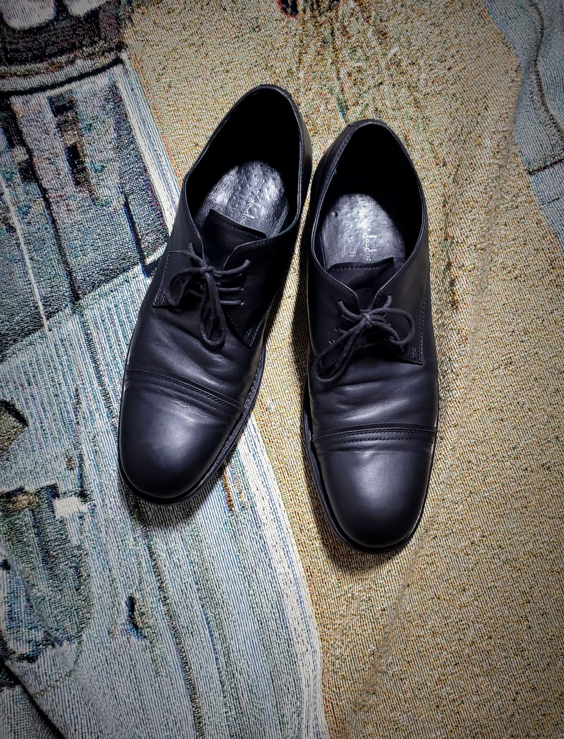 훕데두 블랙 레더 구두 상품이미지2