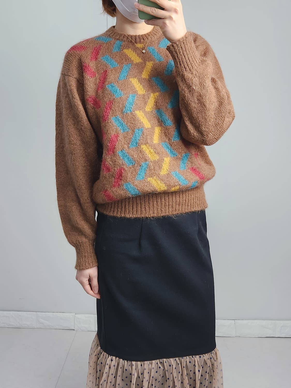 스퀘어 컬러 니트 상품이미지4