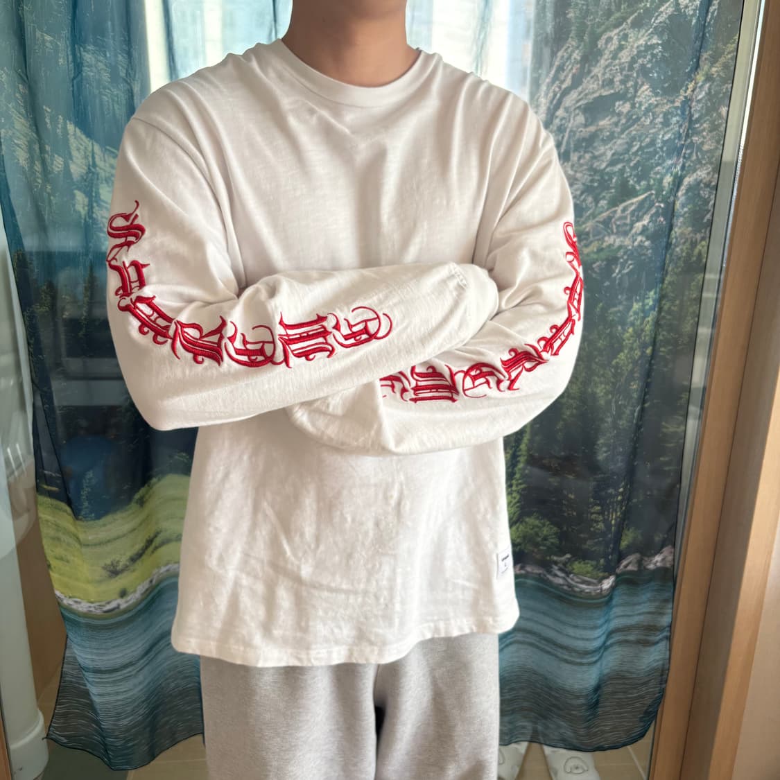 슈프림 올드 잉글리시 롱슬리브 탑 화이트 - 24FW  L 상품이미지3