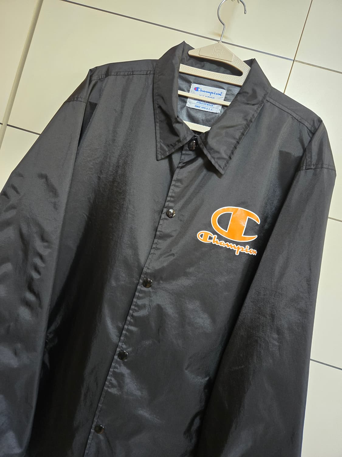 챔피온 정품 블랙 코치 자켓(XL사이즈) 상품이미지2