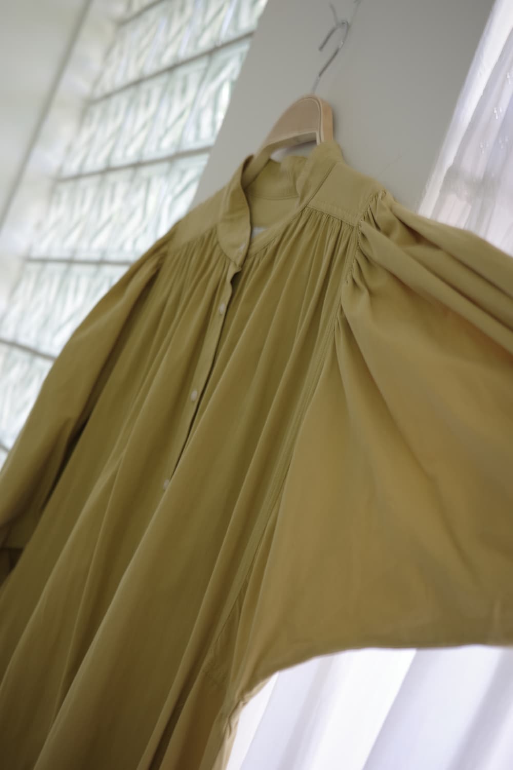 LAKOLE 겨자색 셔츠형 롱 원피스 상품이미지10