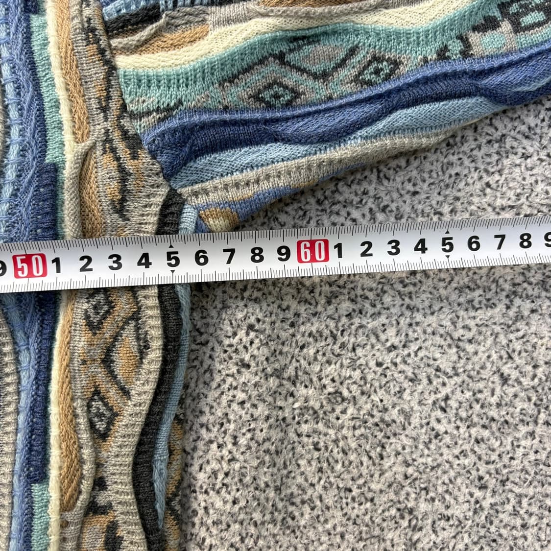 S 게쿠 남성 빈티지 기하학패턴 니트 0402J 상품이미지5