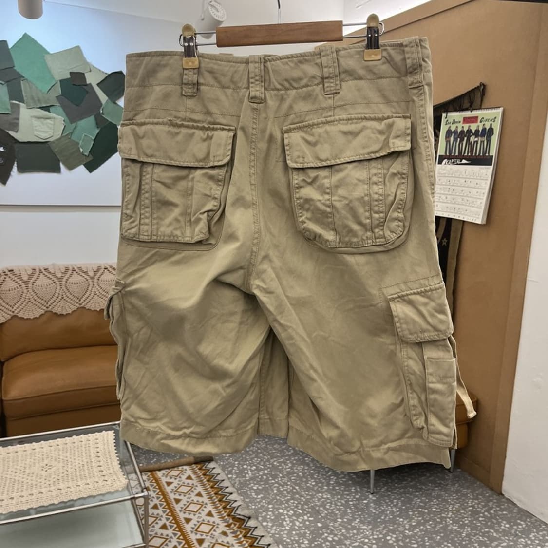 빈티지 밀리터리 사파리 헌팅 스트릿 카고 반바지 L C10804 상품이미지4