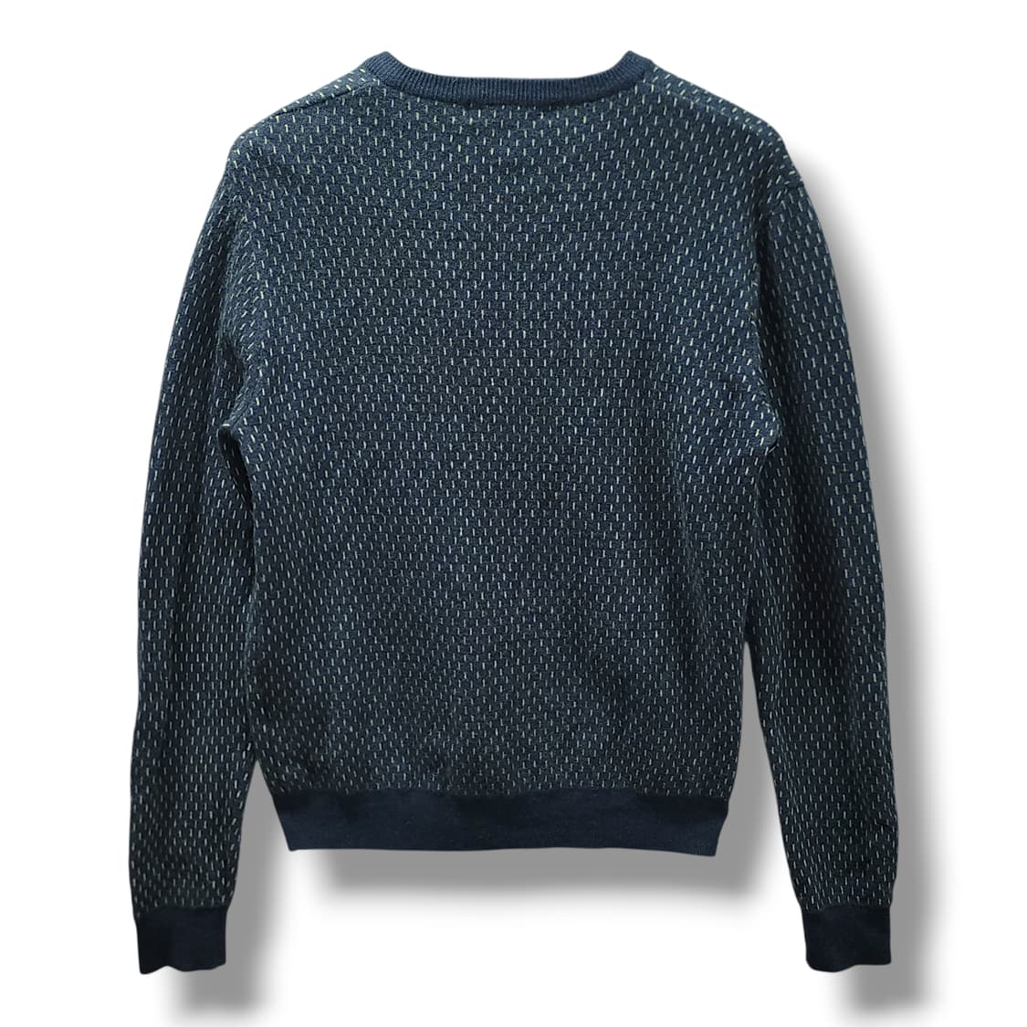 [105/5] 라코스테 네이비 토트그린 브이넥 울 니트 상품이미지2