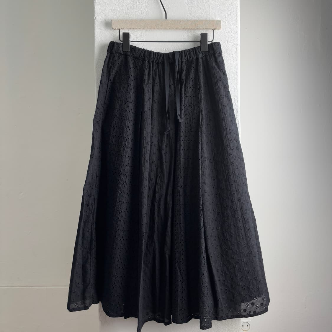 BEAMS BOY Black Cotton Long Skirt 상품이미지1