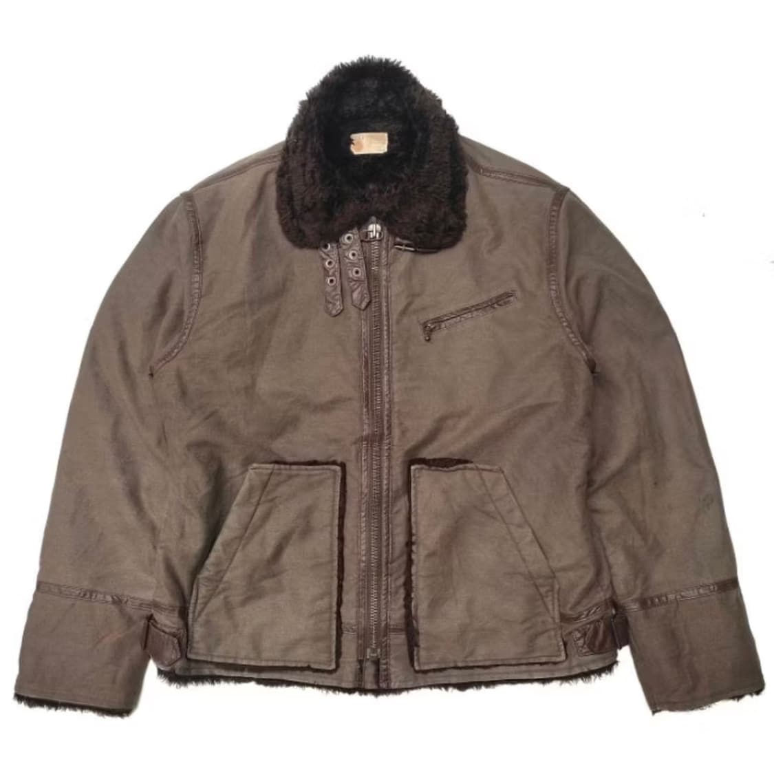 에드윈 edwin 퍼 안감 스웨이드 빈티지 자켓 상품이미지1