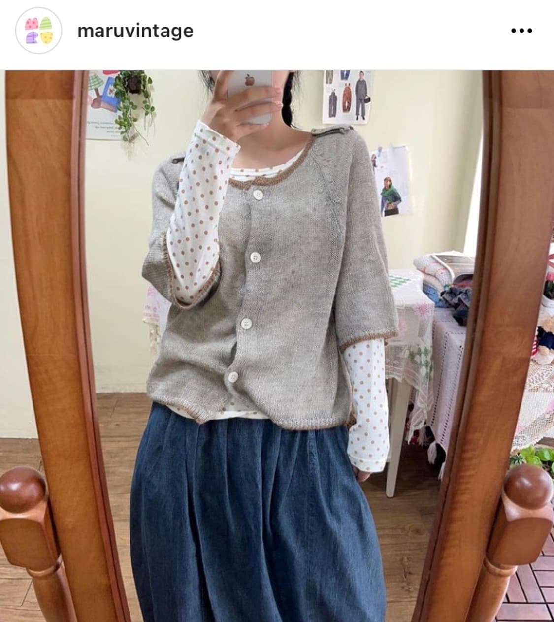 빈티지 니트 가디건 상품이미지2
