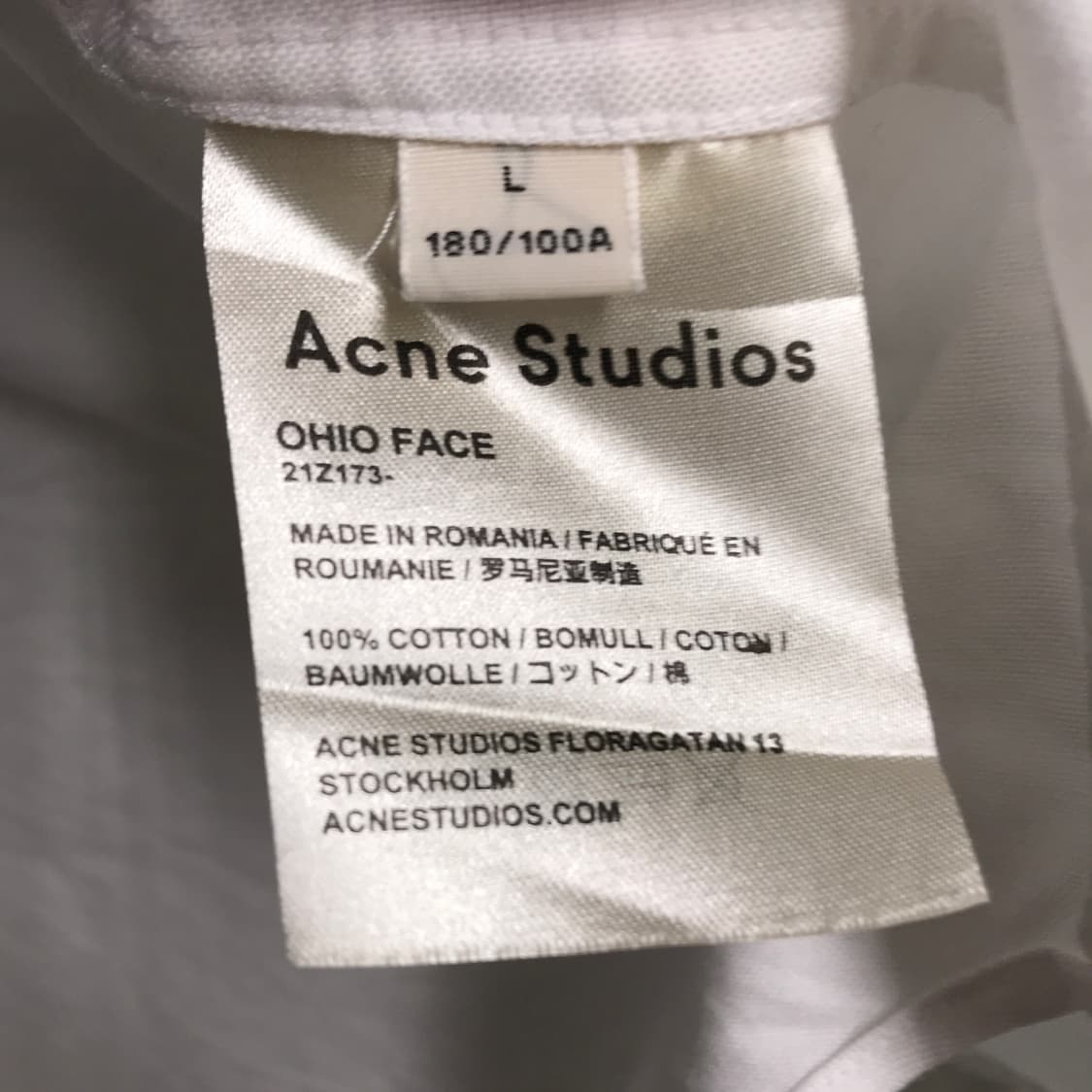 아크네스튜디오 화이트 셔츠 L 상품이미지6