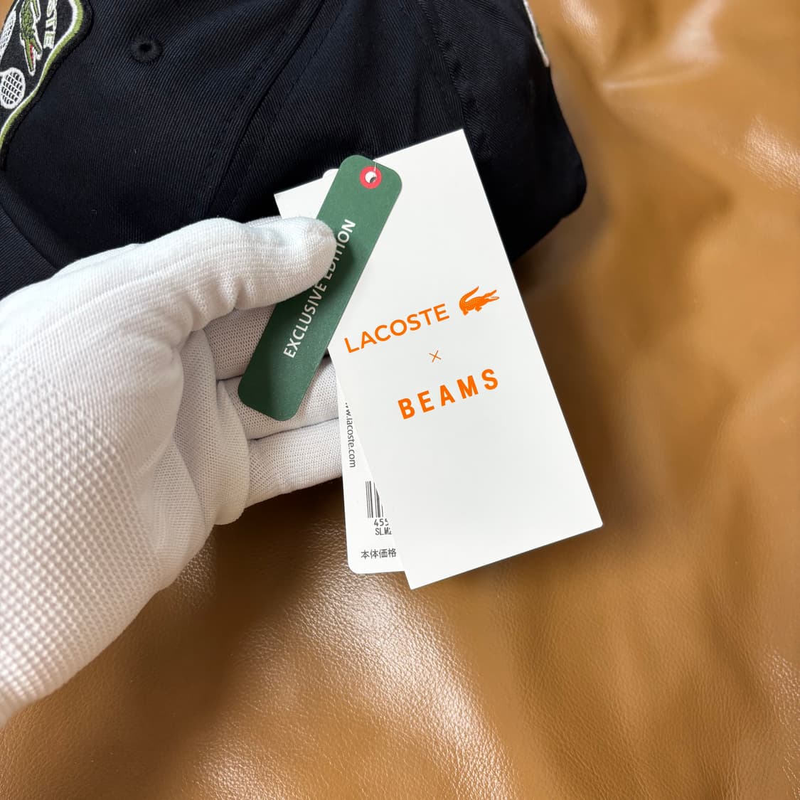 빔즈 빔스 라코스테 6패널 볼캡 모자 테니스 클럽 네이비 블랙 상품이미지8