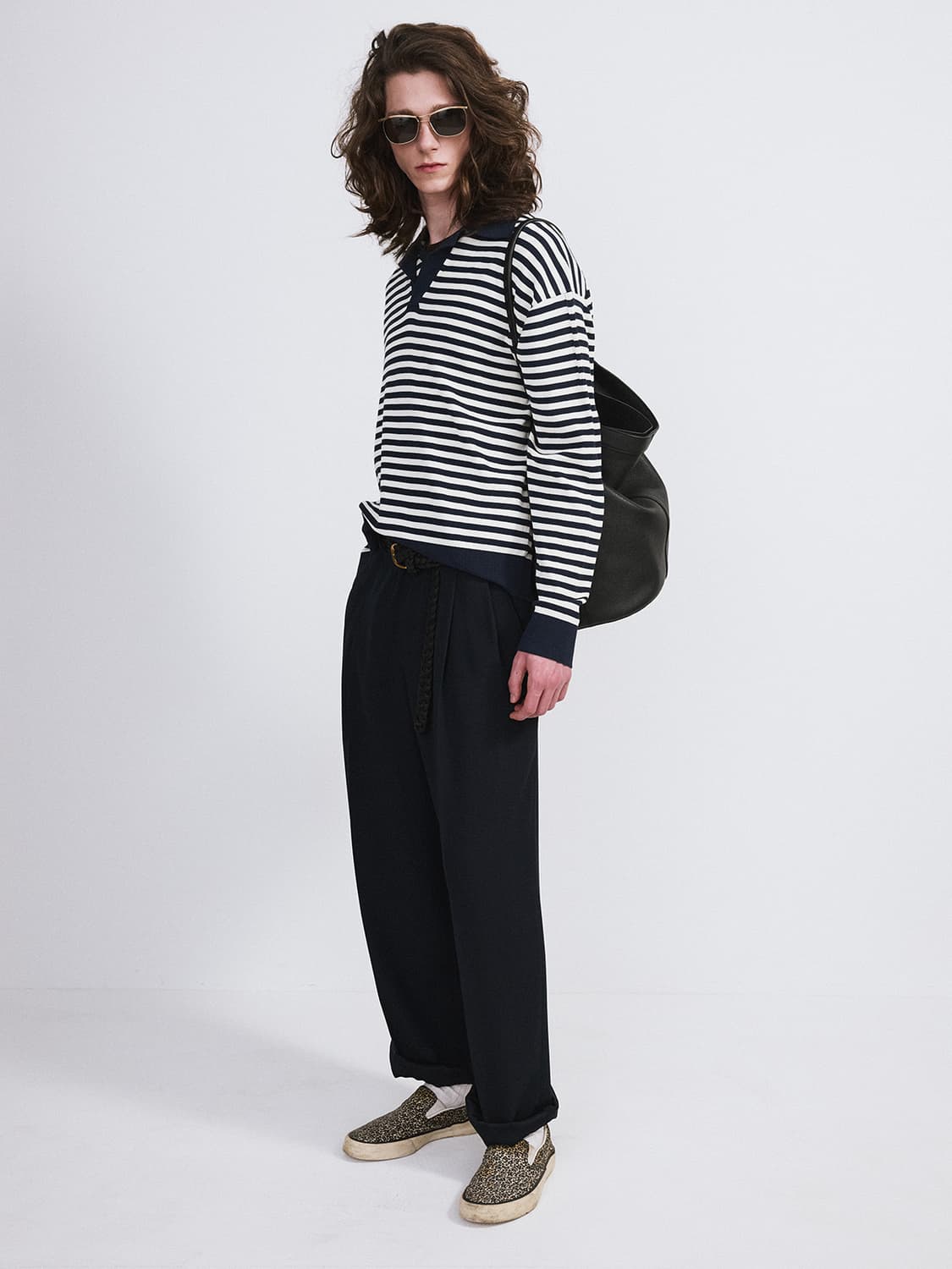 렉토 26SS 마리나 썸머 폴로 니트 탑 카라 니트 네이비 상품이미지4