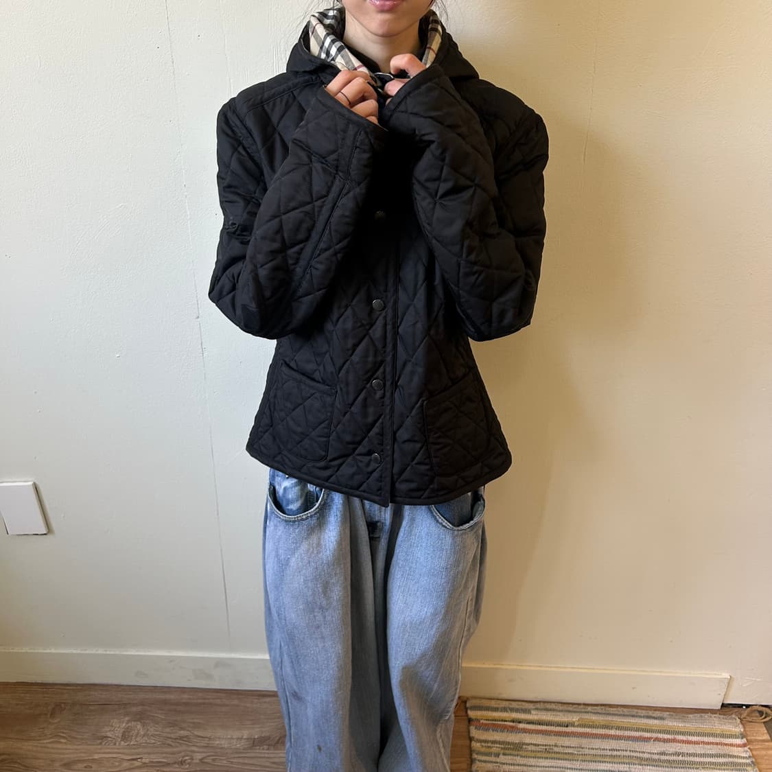 버버리 퀄팅 후드 자켓 상품이미지1