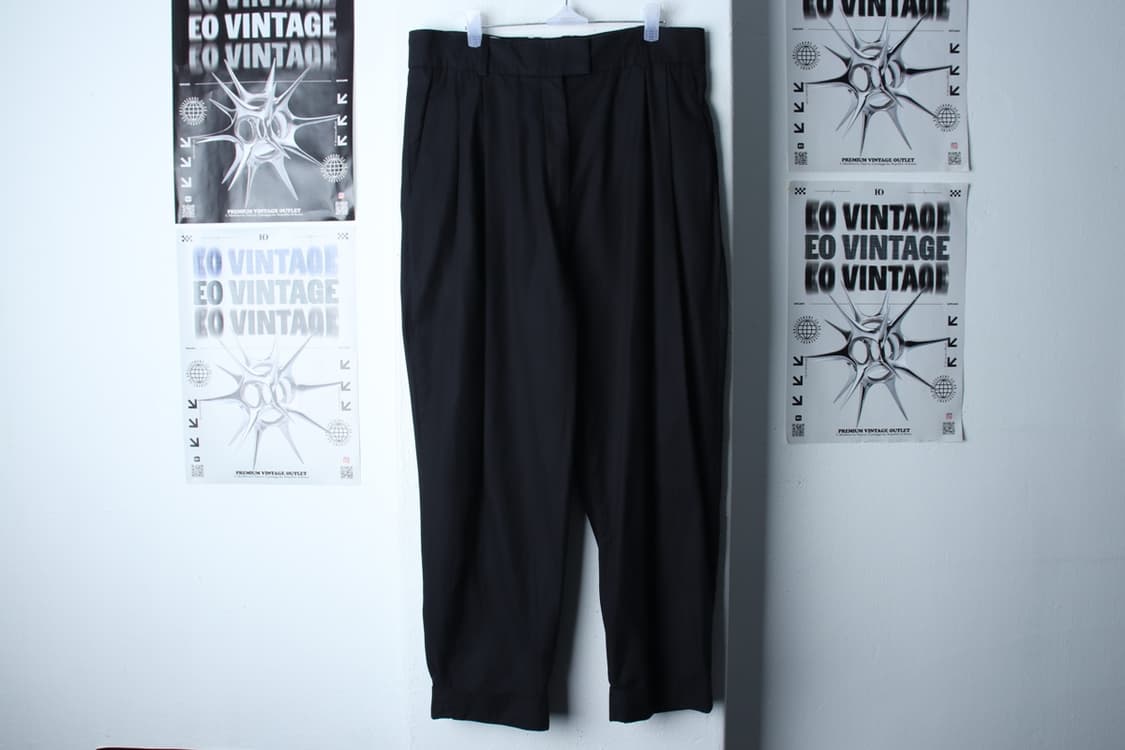 W(XL) 코스 면바지 팬츠 투턱 블랙 놈코어-P9767 상품이미지2