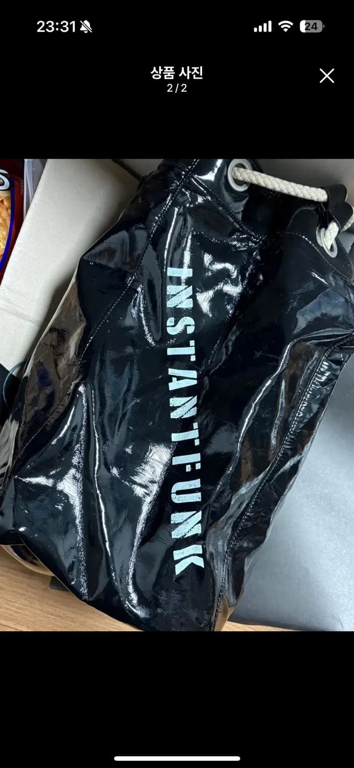 인스턴트펑크 에나멜 버킷백 블랙 크로스백 상품이미지2